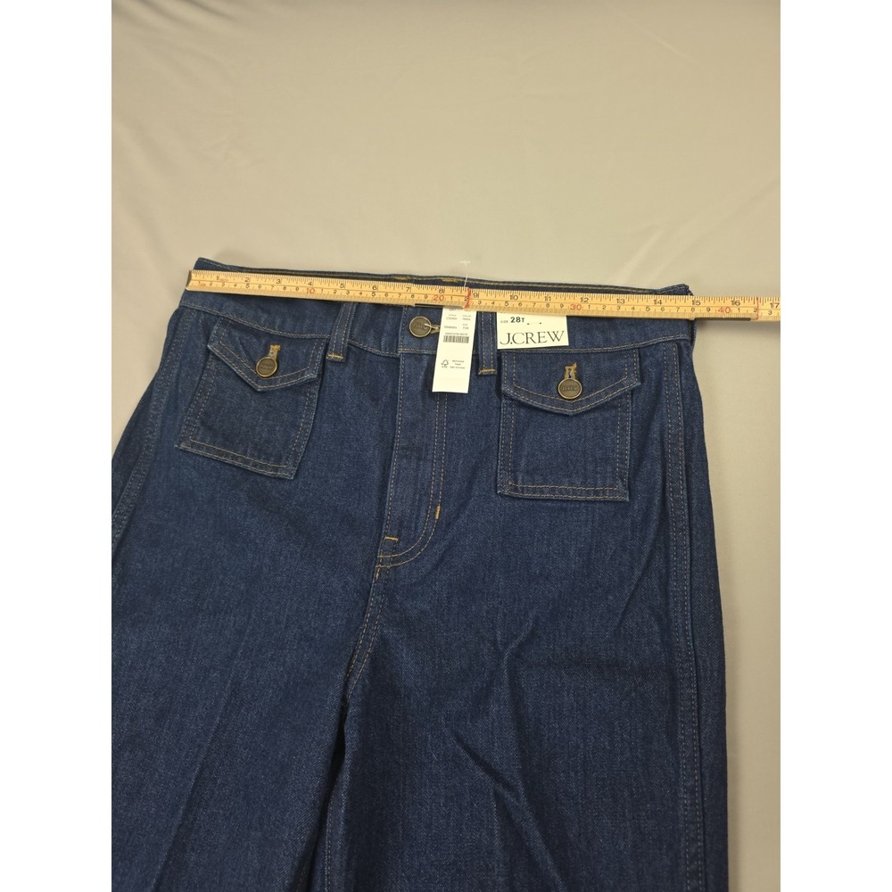 J.Crew Vintage Flare Jean With Flap Pockets CN350 Rinse Wash NWT Women's 28Tall - Picture 8 of 16